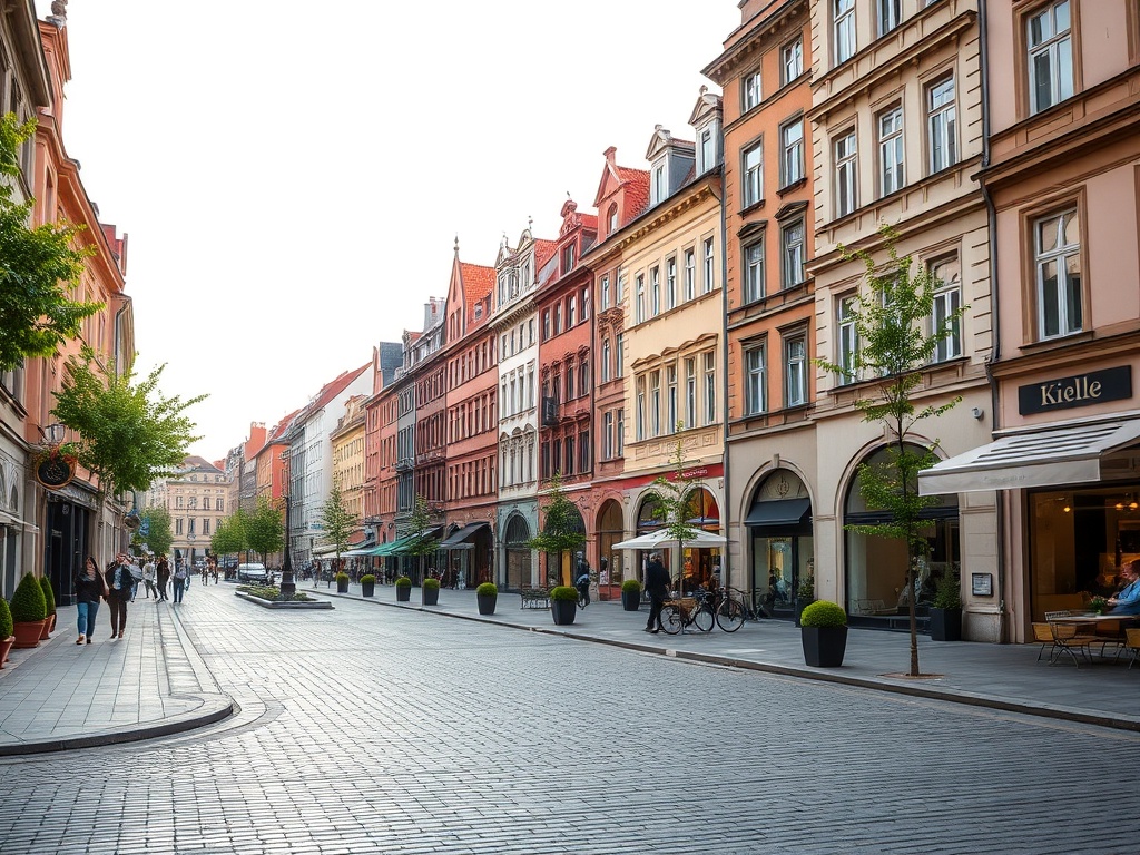 Herb Kielc z flagą Unii Europejskiej, symbolizujący starania o tytuł Europejskiej Stolicy Młodzieży