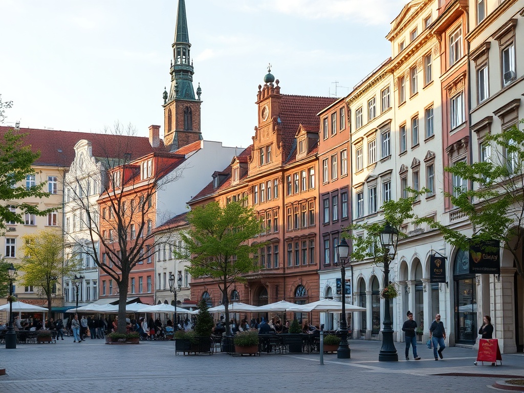 Mapa miasta Kielce z zaznaczonymi punktami informacyjnymi