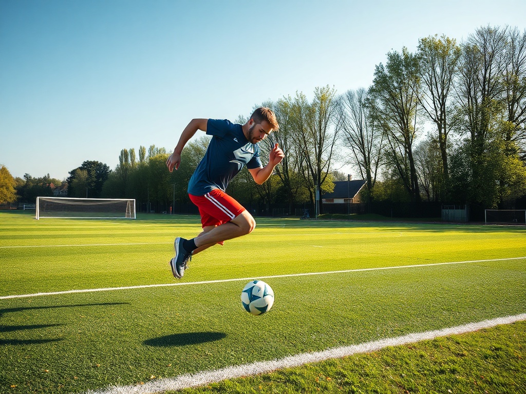Piłkarze kieleckiej drużyny walczący o piłkę na boisku podczas kluczowego meczu - Kielce "cztery finały" utrzymanie