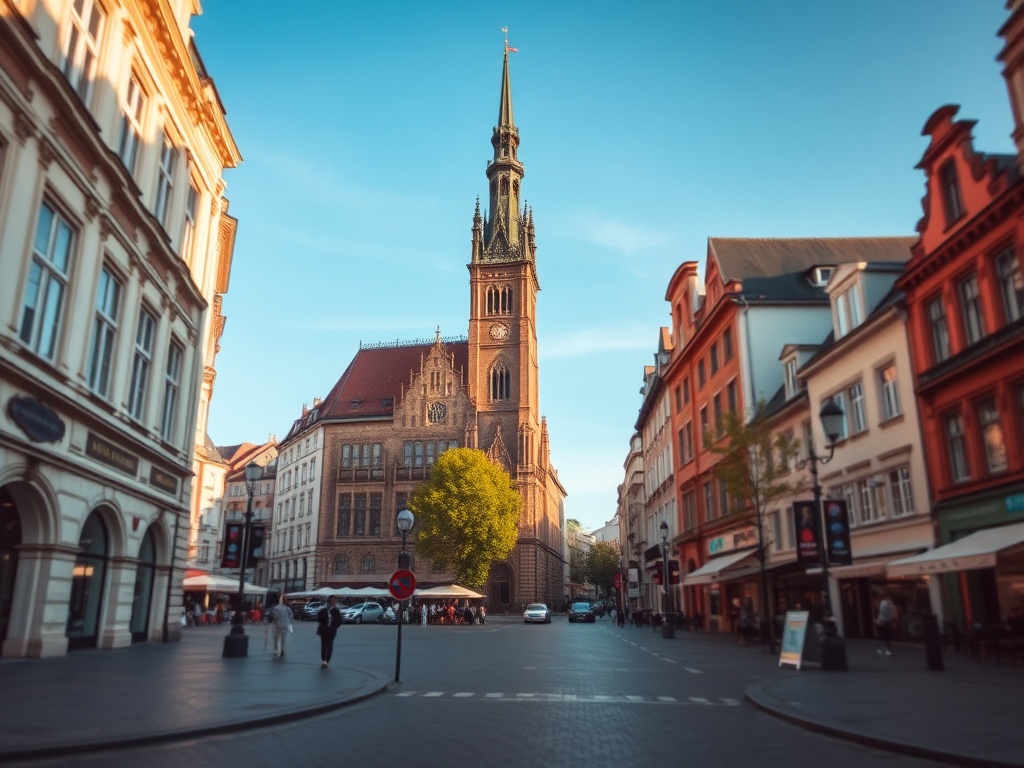 Ilustracja symbolizująca radość z narodzin bliźniąt i kulinarną ucztę w Kielcach